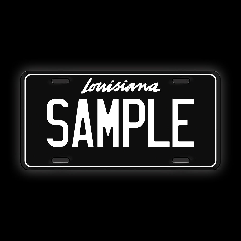 Black Custom Louisiana License Plate