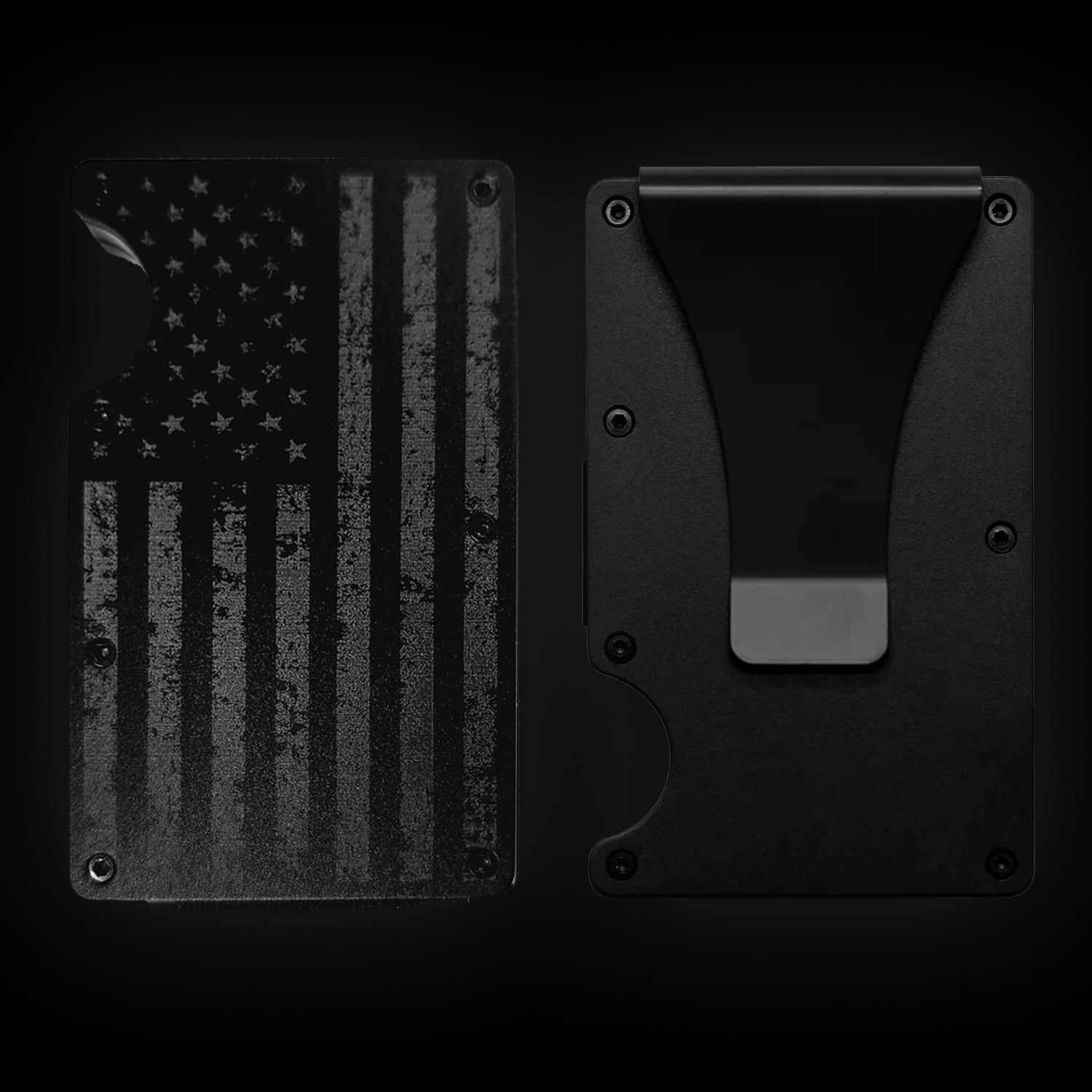 Distressed American Flag - Metal Wallets