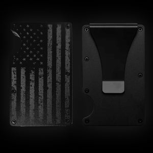 Distressed American Flag - Metal Wallets