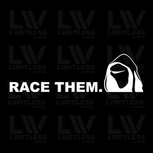 Evil Kermit Race Them - Decal