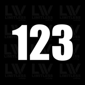 Numbers Only - Racing Numbers & Lettering