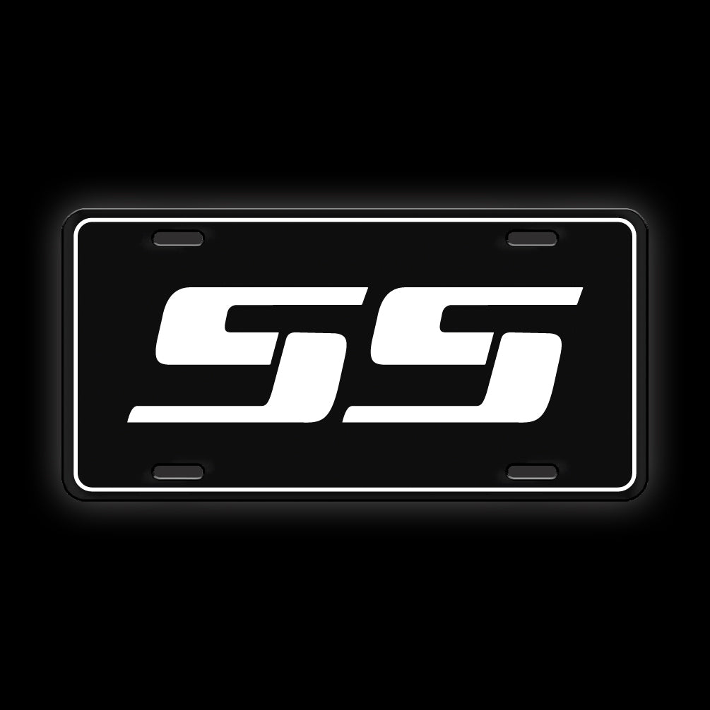 Black Silverado SS Vanity License Plate