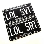 Load image into Gallery viewer, Black Custom Pennsylvania License Plate
