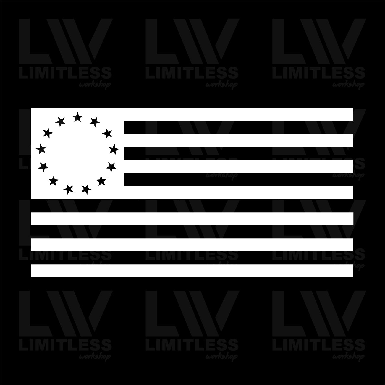 Betsy Ross Flag - Patriotic Decal