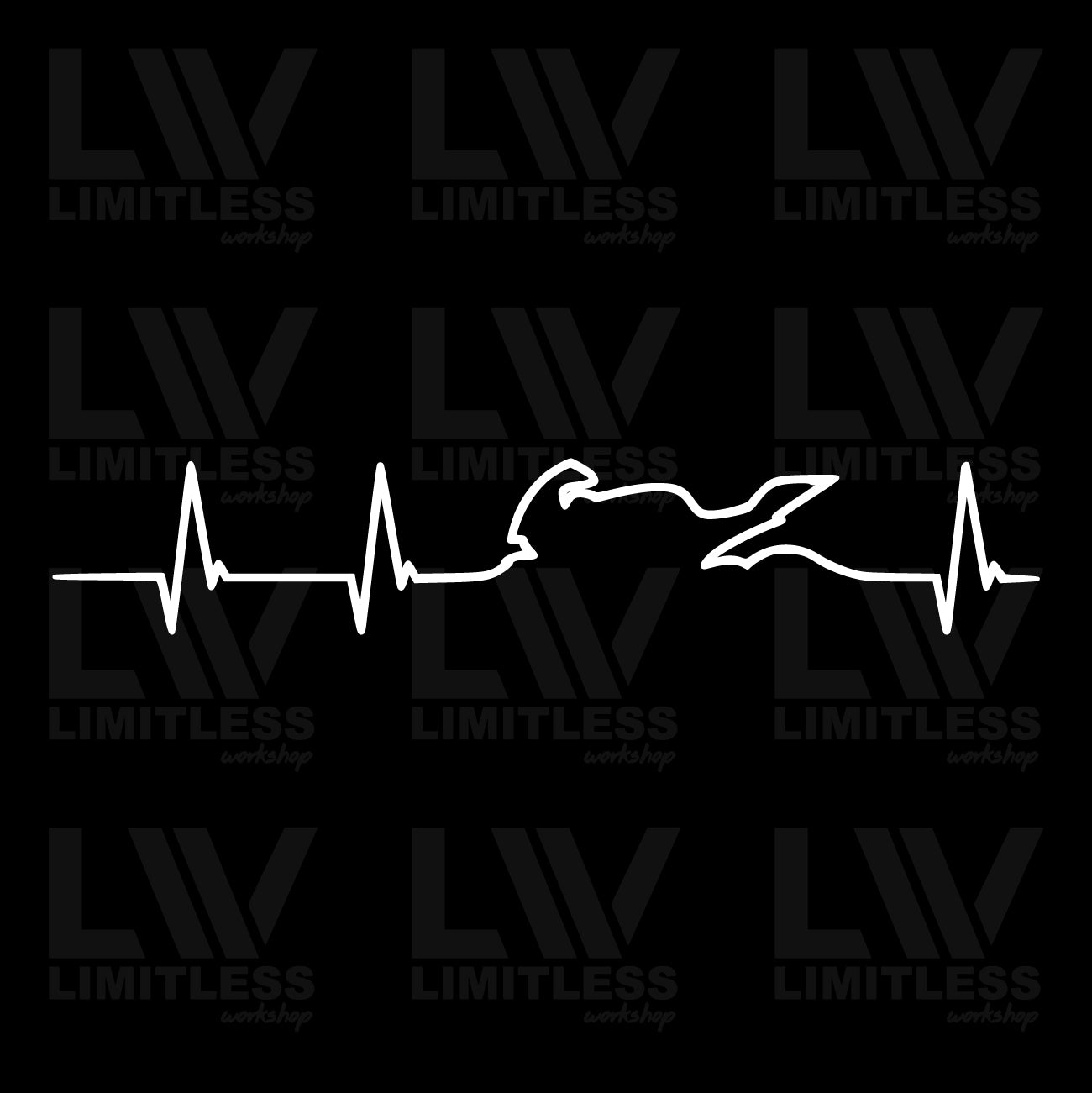 Motorcycle Heartbeat - Decal