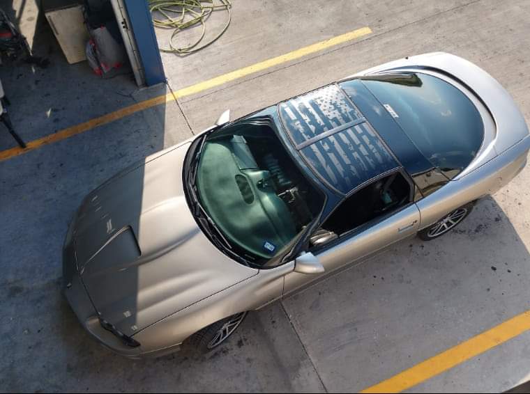 1982-2002 F-Body T-Top/Roof Decal - Flags