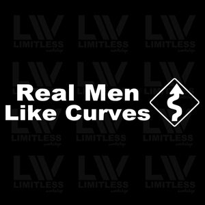 Real Men Like Curves Decal