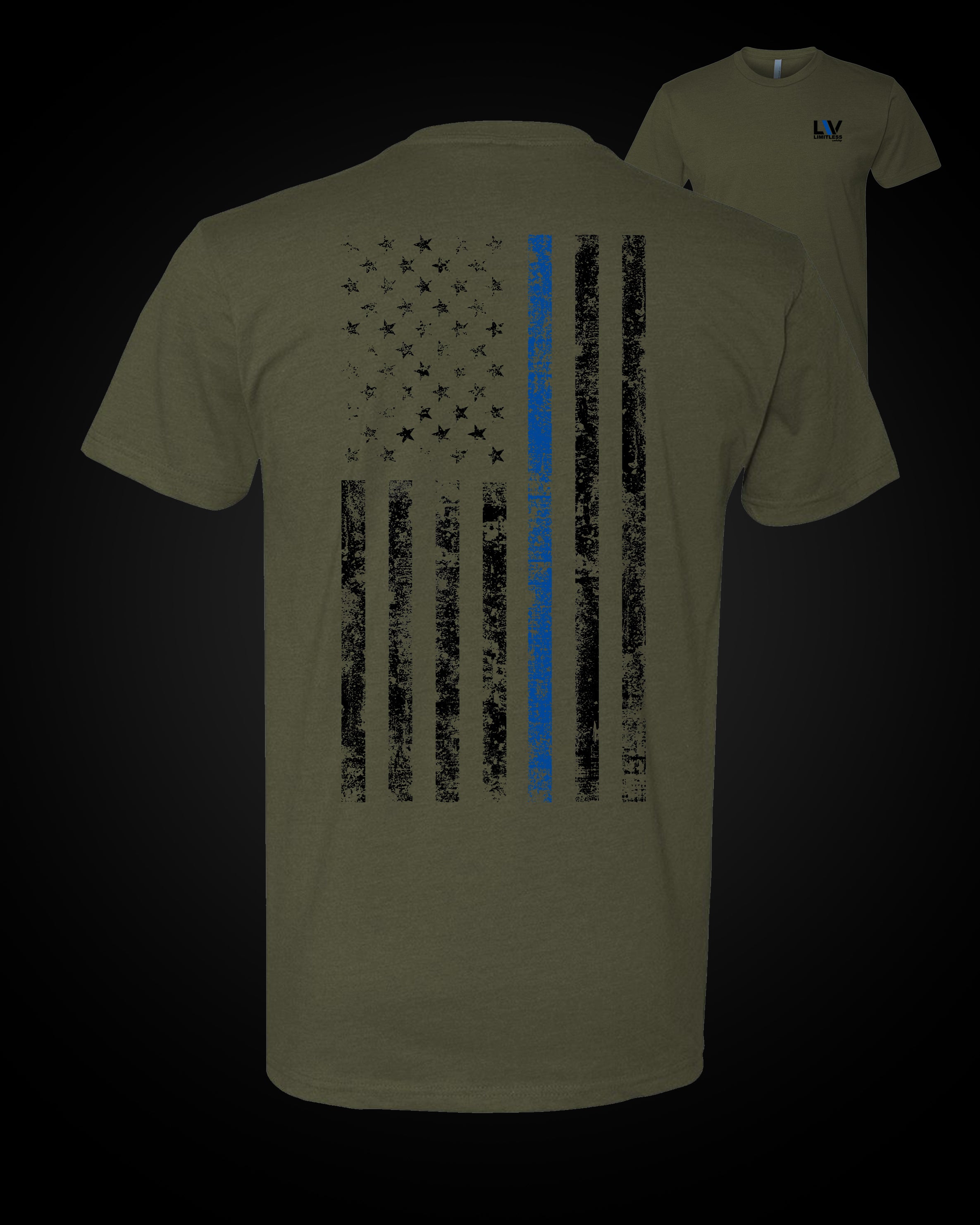 Thin Blue Line Flag T-Shirt