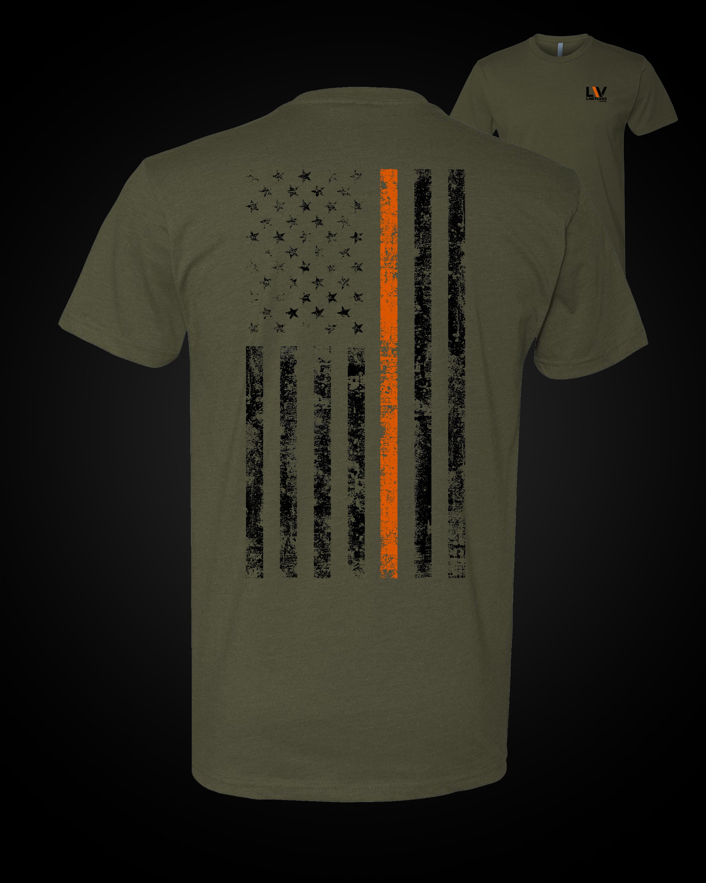 Thin Orange Line Flag T-Shirt