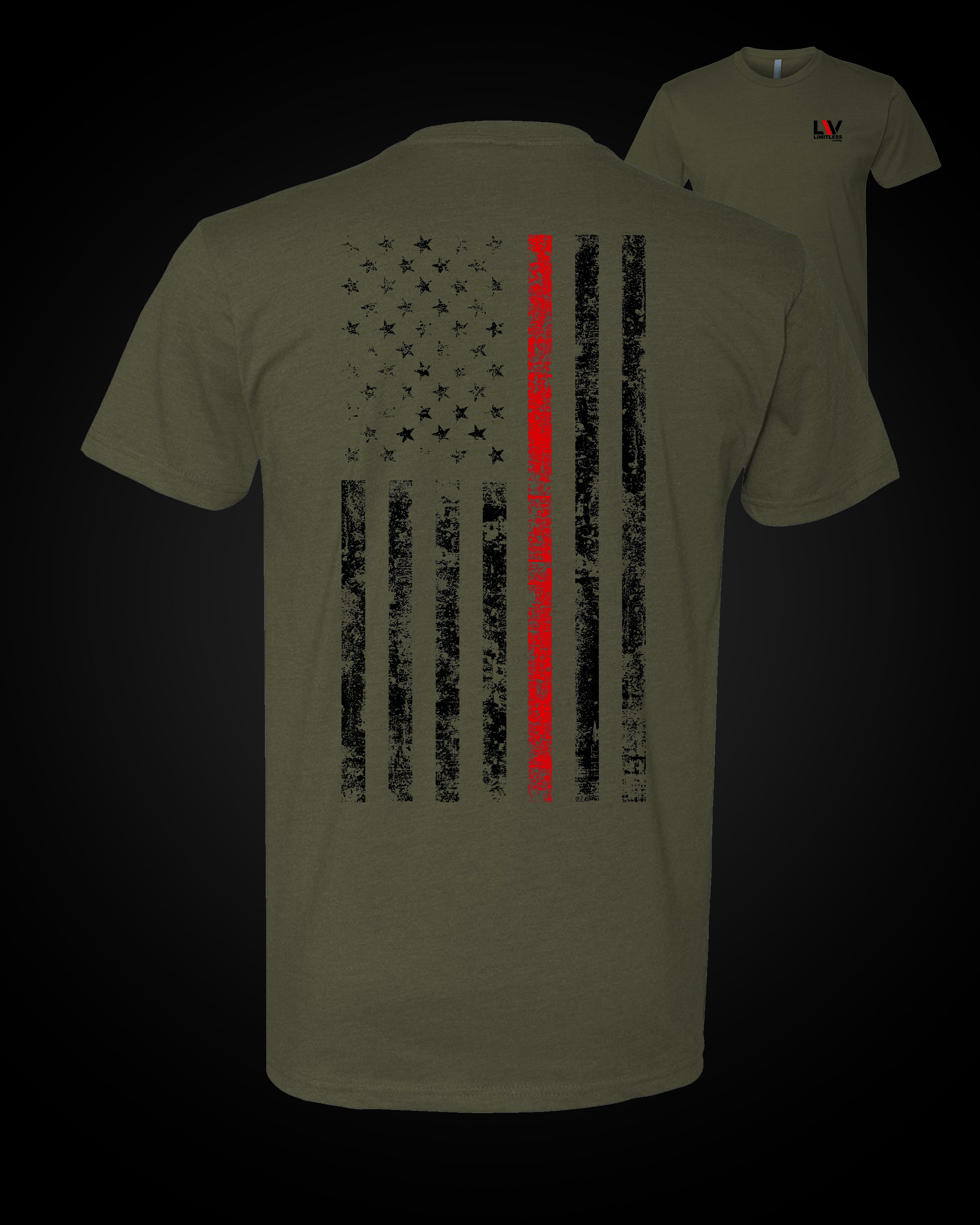 Thin Red Line Flag T-Shirt