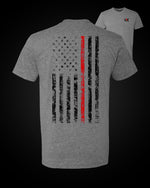 Load image into Gallery viewer, Thin Red Line Flag T-Shirt
