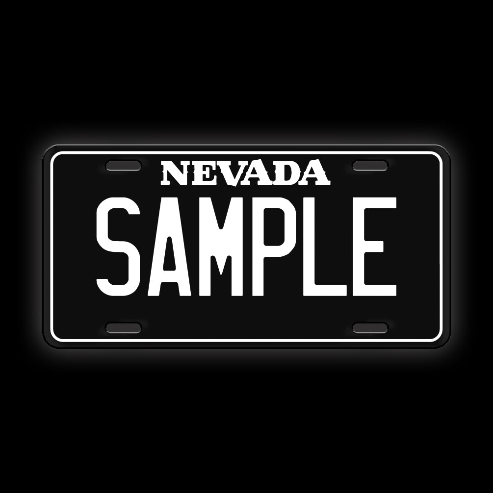 Black Custom Nevada License Plate