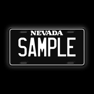 Black Custom Nevada License Plate